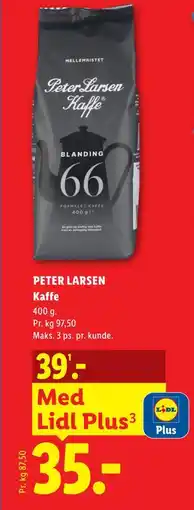 Lidl PETER LARSEN Kaffe tilbud