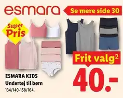 Lidl ESMARA KIDS Undertøj til børn tilbud