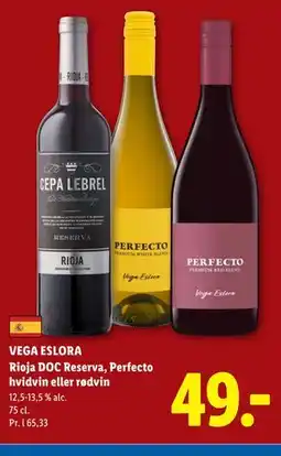 Lidl VEGA ESLORA Rioja DOC Reserva, Perfecto tilbud