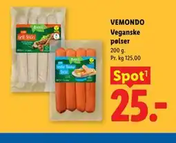 Lidl VEMONDO Veganske pølser tilbud