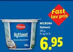 Lidl MILBONA Hytteost tilbud