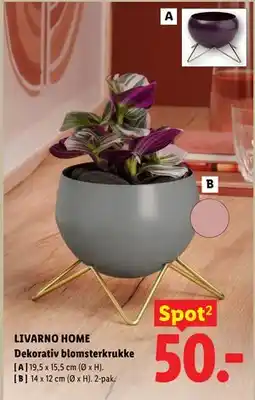 Lidl LIVARNO HOME Dekorativ blomsterkrukke tilbud