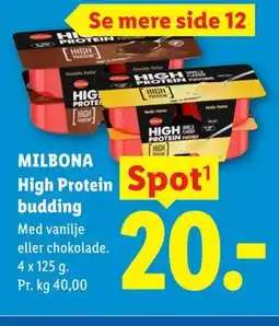 Lidl MILBONA High Protein budding tilbud