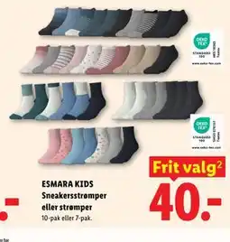 Lidl ESMARA KIDS Sneakersstrømper eller strømper tilbud