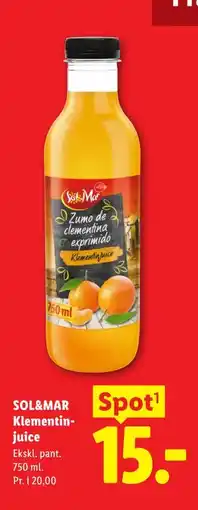 Lidl SOL&MAR Klementinjuice tilbud