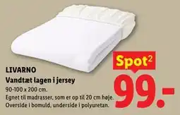 Lidl LIVARNO Vandtæt lagen i jersey tilbud