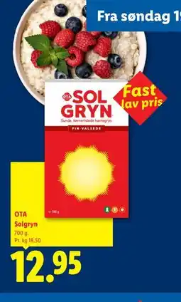 Lidl OTA Solgryn tilbud