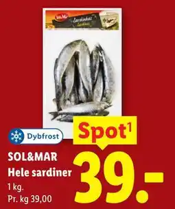 Lidl SOL&MAR Hele sardiner tilbud