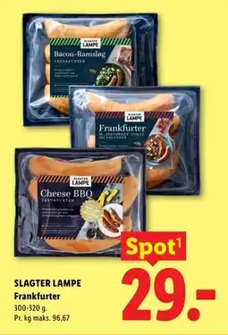 Lidl SLAGTER LAMPE Frankfurter tilbud