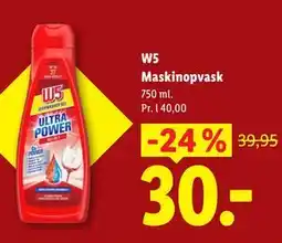 Lidl W5 Maskinopvask tilbud