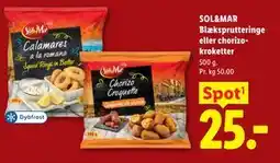 Lidl SOL&MAR Blæksprutteringe eller chorizokroketter tilbud