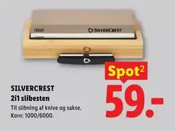 Lidl SILVERCREST 2i1 slibesten tilbud