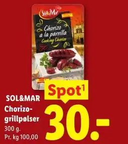 Lidl SOL&MAR Chorizogrillpølser tilbud