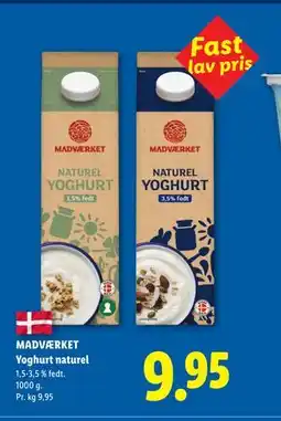Lidl MADVÆRKET Yoghurt naturel tilbud