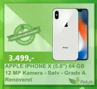 LabTech Data APPLE IPHONE X (5,8") 64 GB tilbud