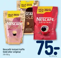 REMA 1000 Nescafé instant kaffe Gold eller original tilbud