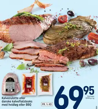 Kalveculotte eller danske kalveflatsteaks med hvidløg eller BBQ