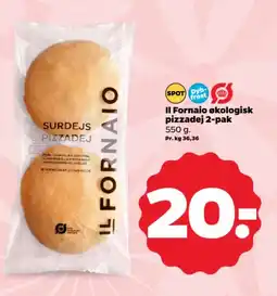 Netto Il Fornaio økologisk pizzadej 2-pak tilbud