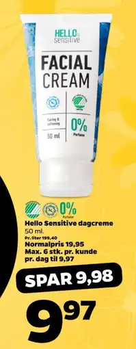Netto Hello Sensitive dagcreme tilbud