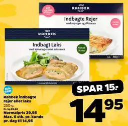 Netto Rahbek indbagte rejer eller laks tilbud