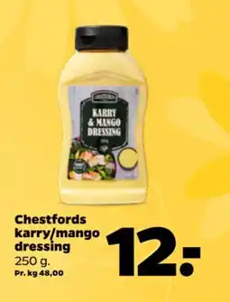 Netto Chestfords karry/mango dressing tilbud