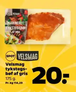 Netto Velsmag tykstegs- bøf af gris tilbud