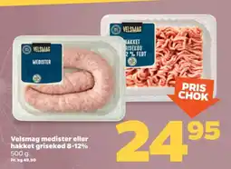 Netto Velsmag medister eller hakket grisekød 8-12% tilbud