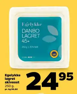 Netto Egelykke lagret skiveost tilbud