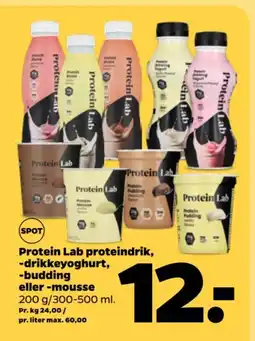 Netto Protein Lab proteindrik, -drikkeyoghurt, -budding eller -mousse tilbud