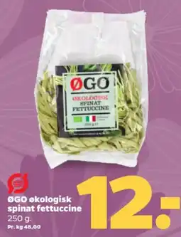 Netto ØGO økologisk spinat fettuccine tilbud