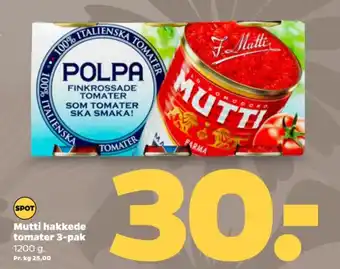 Netto Mutti hakkede tomater 3-pak tilbud