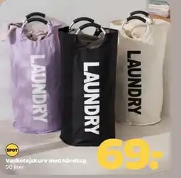 Netto Vasketøjskurv med håndtag tilbud