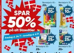 Bilka SPAR 50% på alt Staedtler tilbud
