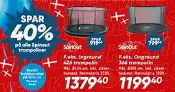 Bilka SPAR 40% på alle Spinout trampoliner tilbud