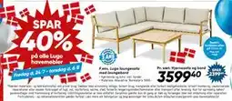 Bilka Lugo loungesofa med loungebord tilbud