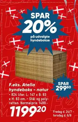 Bilka SPAR 20% på udvalgte hyndebokse tilbud