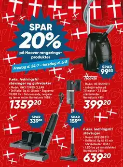 Bilka SPAR 20% på Hoover rengøringsprodukter tilbud