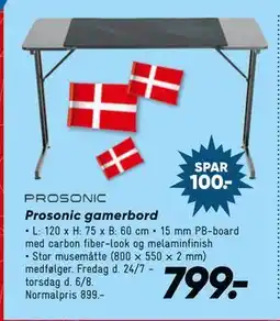 Bilka Prosonic gamerbord tilbud