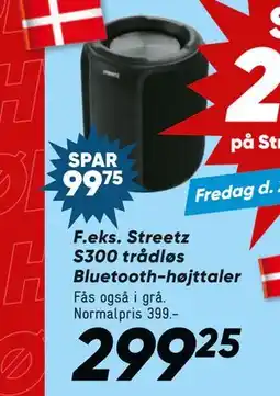 Bilka Streetz S300 trådløs Bluetooth-højttaler tilbud
