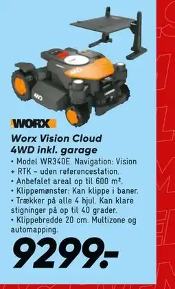 Bilka Worx Vision Cloud 4WD inkl. garage tilbud