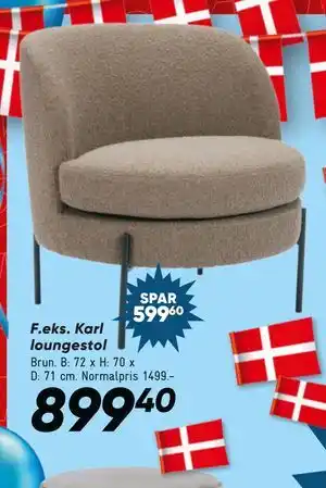 Bilka Karl loungestol tilbud
