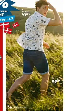 Bilka skjorte eller shorts tilbud