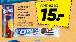Bilka Oreo eller Prince kiks med chokoladecreme tilbud