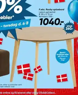 Bilka Roxby spisebord tilbud
