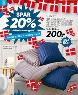 Bilka SPAR 20% på Maison sengetøj tilbud