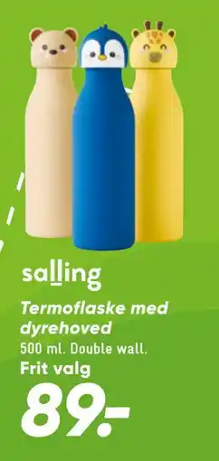Bilka Termoflaske med dyrehoved tilbud