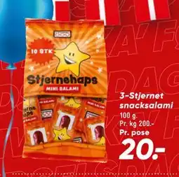Bilka 3-Stjernet snacksalami tilbud