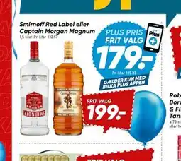 Bilka Smirnoff Red Label eller Captain Morgan Magnum tilbud