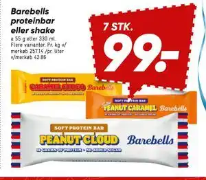 Bilka Barebells proteinbar eller shake tilbud