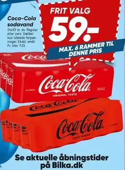 Bilka Coca-Cola sodavand tilbud